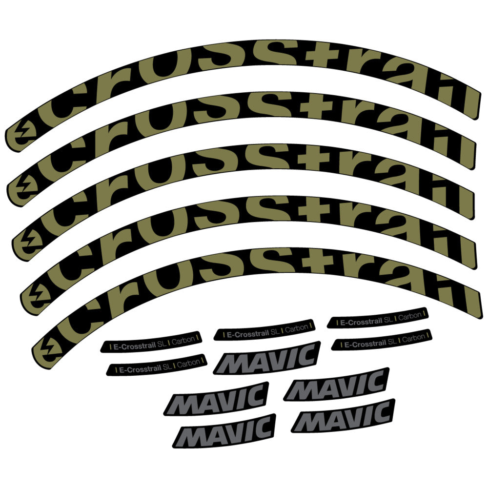 Stickers Compatible Decal Mavic E-Crosstrail SL Carbon 2025 compatibles - Autocollants roue vélo VTT