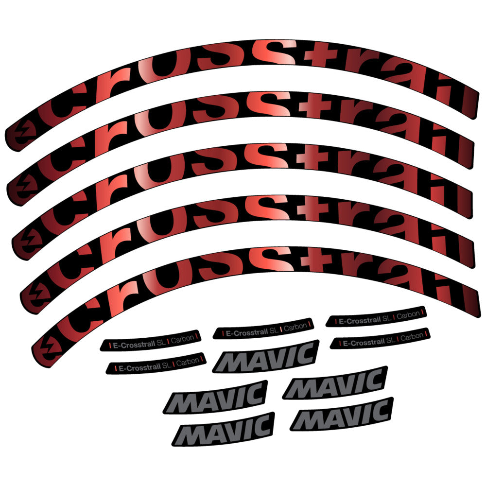 Stickers Compatible Decal Mavic E-Crosstrail SL Carbon 2025 compatibles - Autocollants roue vélo VTT