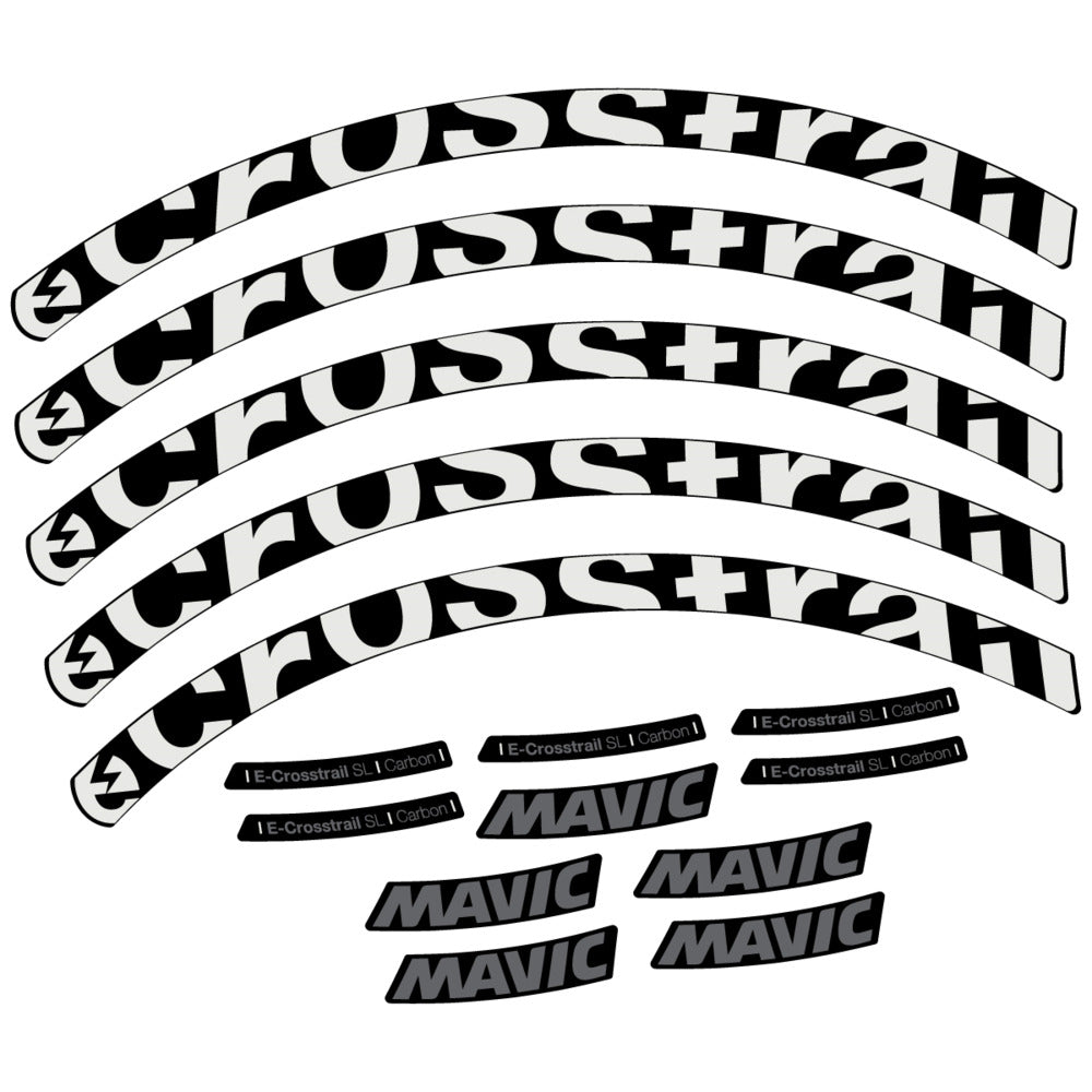 Stickers Compatible Decal Mavic E-Crosstrail SL Carbon 2025 compatibles - Autocollants roue vélo VTT