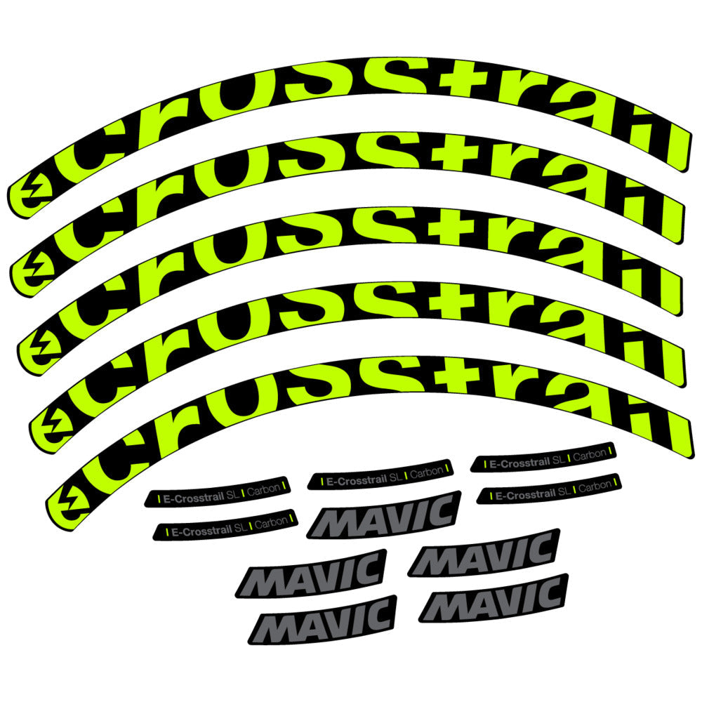 Stickers Compatible Decal Mavic E-Crosstrail SL Carbon 2025 compatibles - Autocollants roue vélo VTT