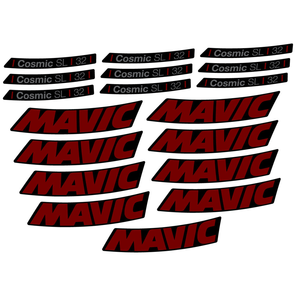 Stickers Compatible Decal Mavic Cosmic SL 32 2025 compatibles - Autocollants roue vélo route