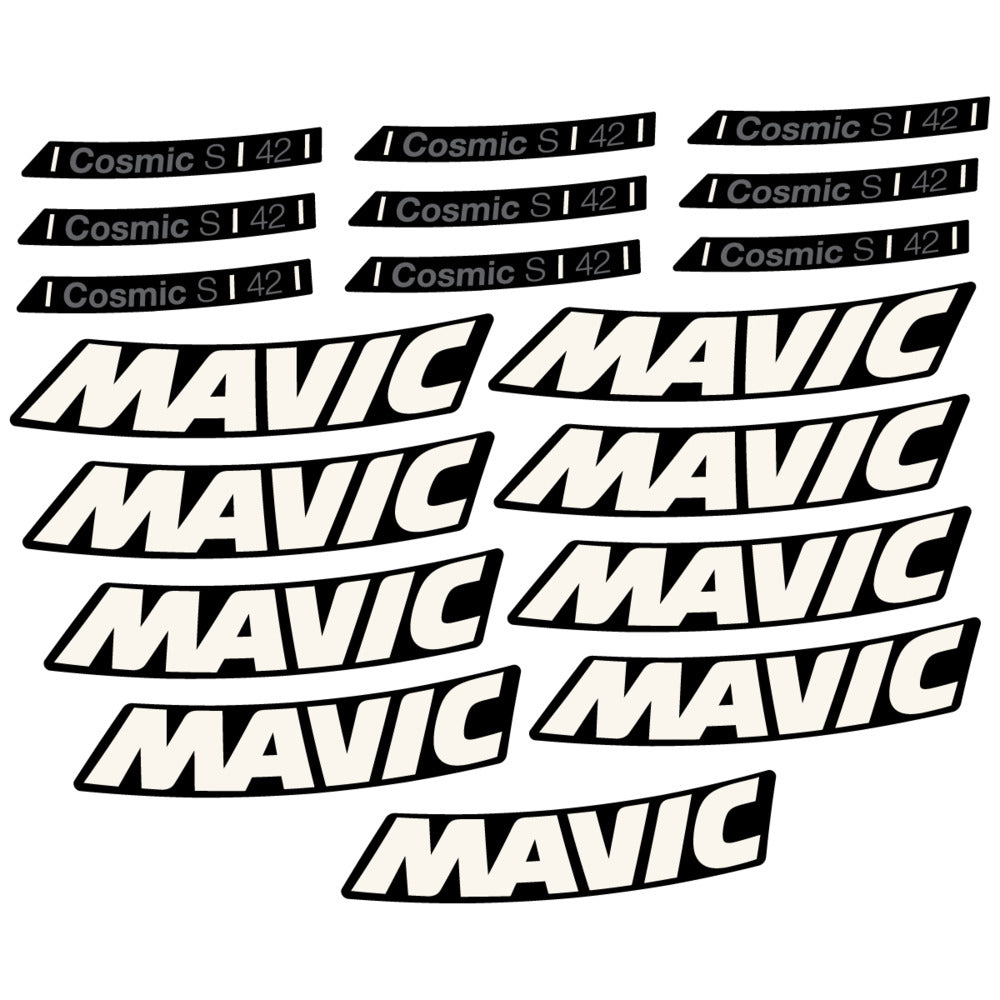 Stickers Compatible Decal Mavic Cosmic S 42 DISC 2025 compatibles - Autocollants roue vélo route