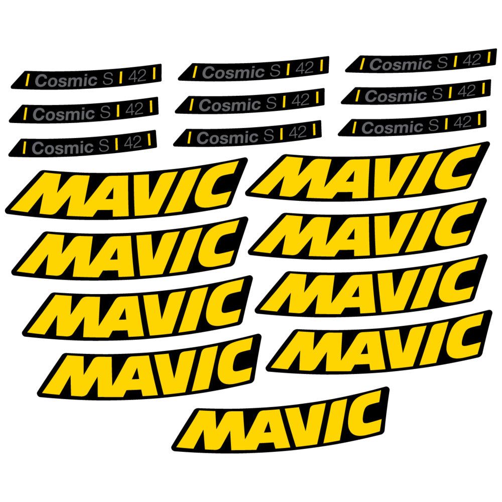 Stickers Compatible Decal Mavic Cosmic S 42 DISC 2025 compatibles - Autocollants roue vélo route