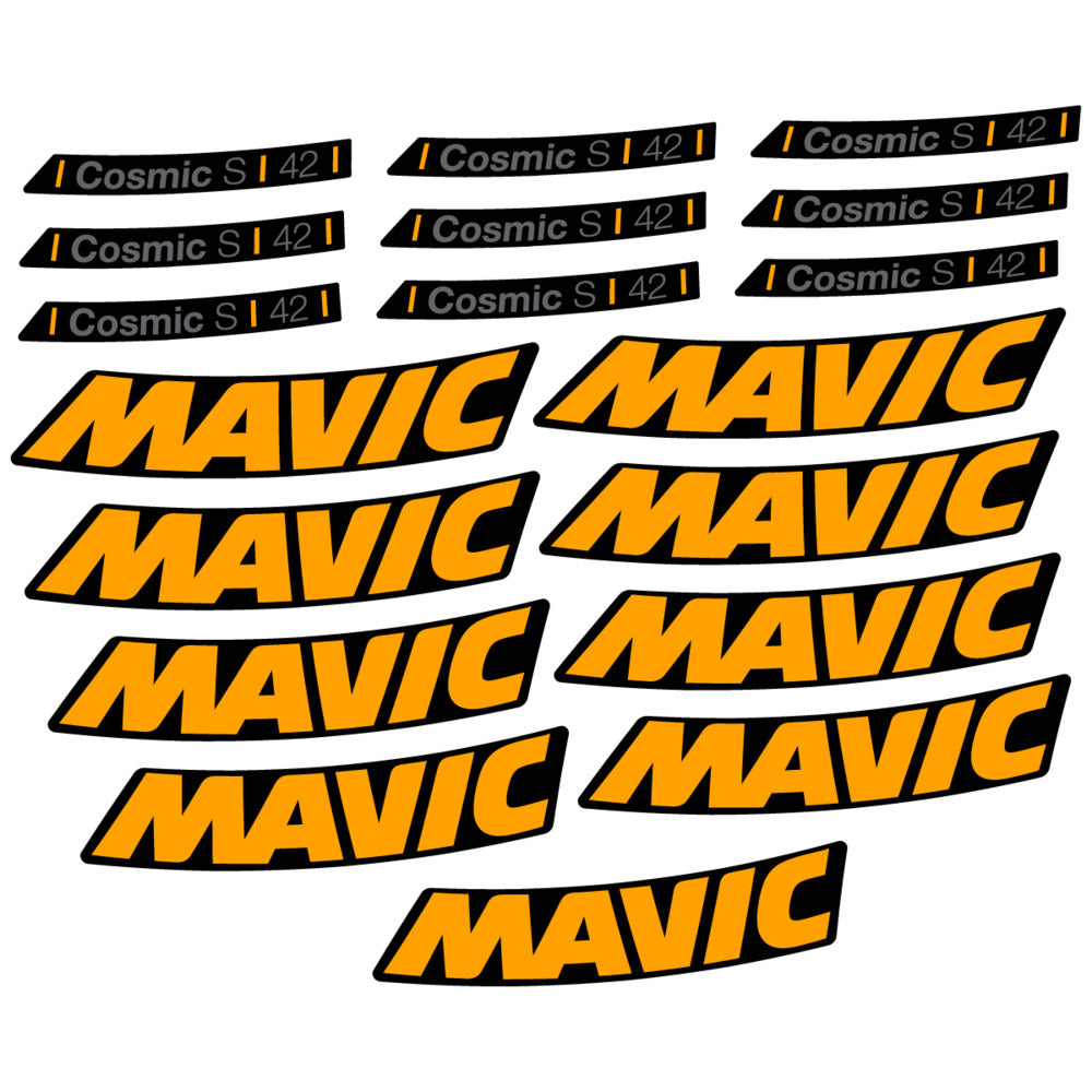 Stickers Compatible Decal Mavic Cosmic S 42 DISC 2025 compatibles - Autocollants roue vélo route