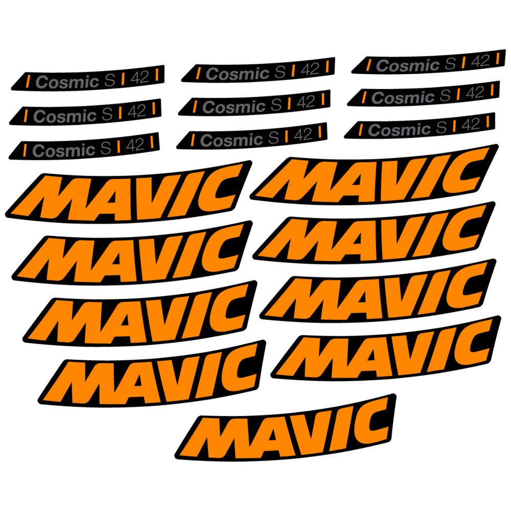 Stickers Compatible Decal Mavic Cosmic S 42 DISC 2025 compatibles - Autocollants roue vélo route