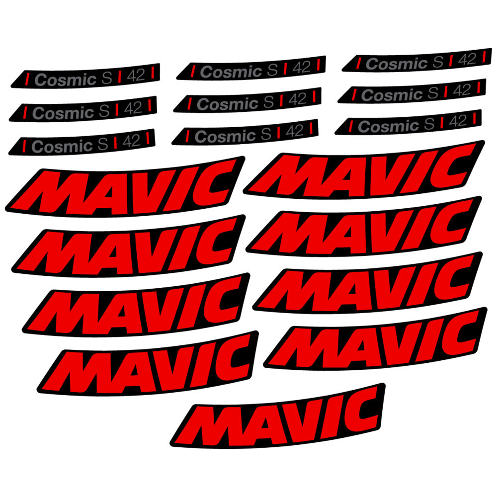 Stickers Compatible Decal Mavic Cosmic S 42 DISC 2025 compatibles - Autocollants roue vélo route