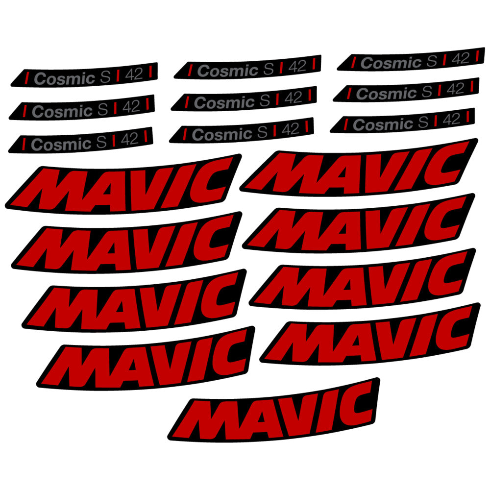 Stickers Compatible Decal Mavic Cosmic S 42 DISC 2025 compatibles - Autocollants roue vélo route