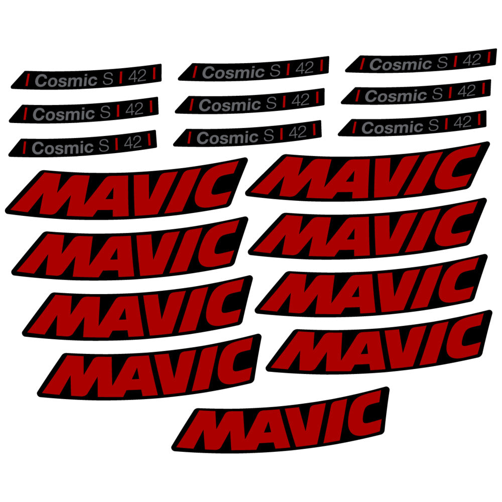 Stickers Compatible Decal Mavic Cosmic S 42 DISC 2025 compatibles - Autocollants roue vélo route