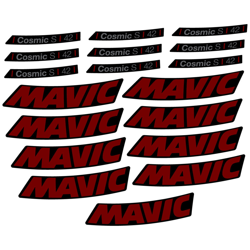 Stickers Compatible Decal Mavic Cosmic S 42 DISC 2025 compatibles - Autocollants roue vélo route