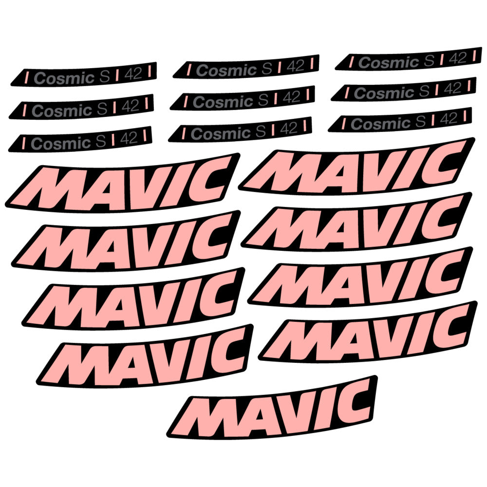 Stickers Compatible Decal Mavic Cosmic S 42 DISC 2025 compatibles - Autocollants roue vélo route