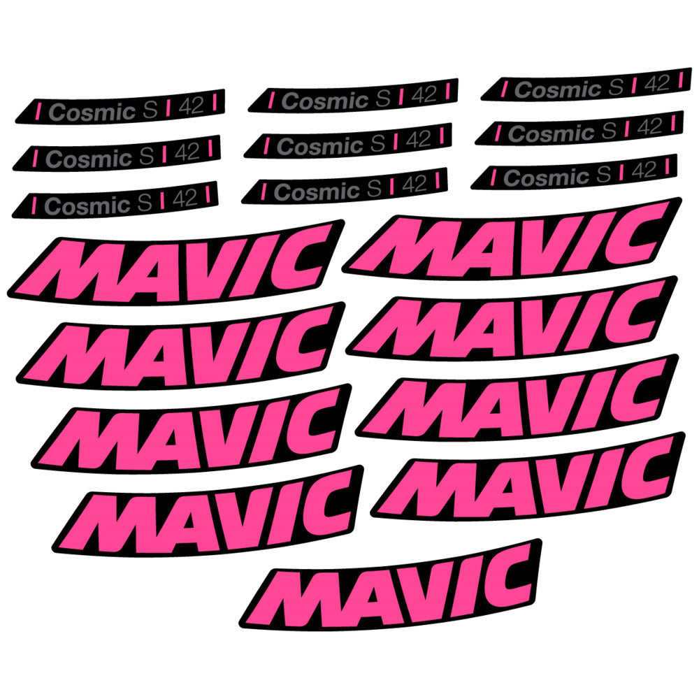 Stickers Compatible Decal Mavic Cosmic S 42 DISC 2025 compatibles - Autocollants roue vélo route