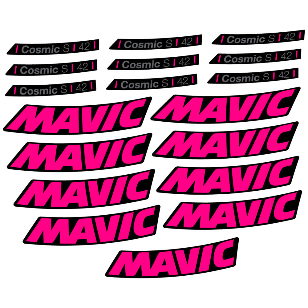 Stickers Compatible Decal Mavic Cosmic S 42 DISC 2025 compatibles - Autocollants roue vélo route