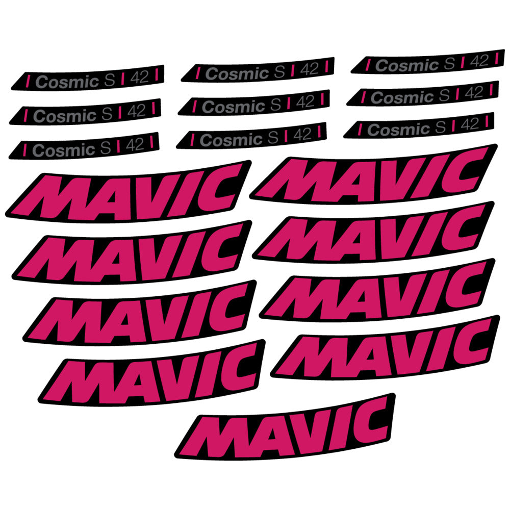 Stickers Compatible Decal Mavic Cosmic S 42 DISC 2025 compatibles - Autocollants roue vélo route