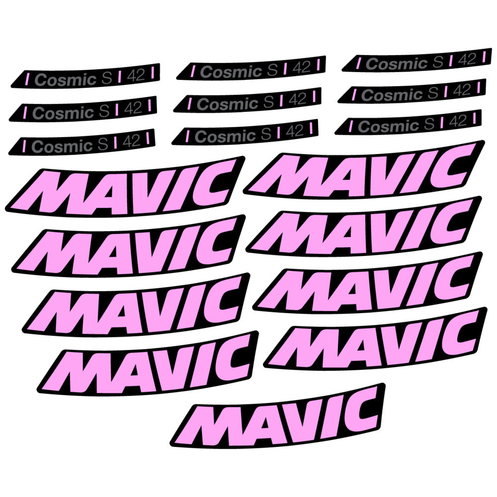 Stickers Compatible Decal Mavic Cosmic S 42 DISC 2025 compatibles - Autocollants roue vélo route
