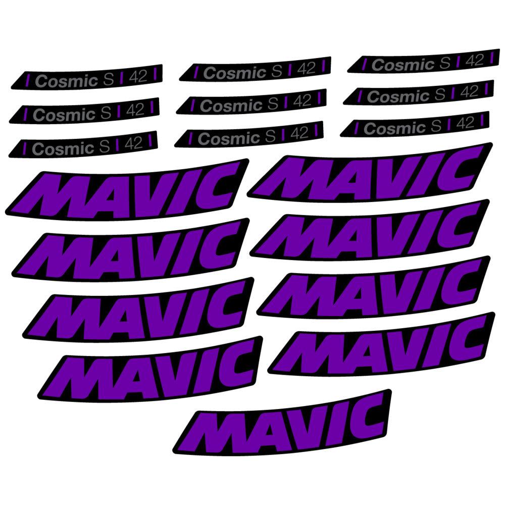 Stickers Compatible Decal Mavic Cosmic S 42 DISC 2025 compatibles - Autocollants roue vélo route