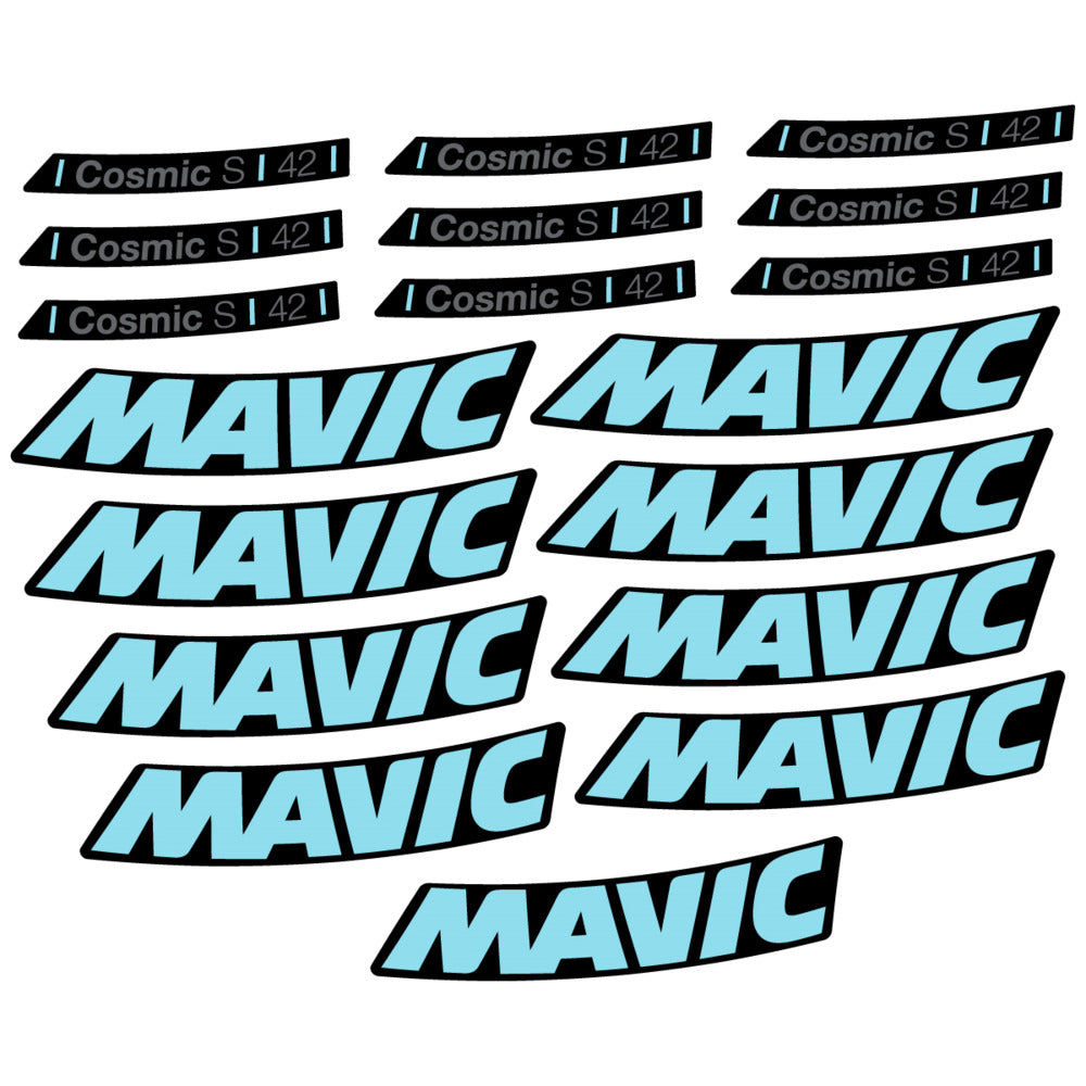 Stickers Compatible Decal Mavic Cosmic S 42 DISC 2025 compatibles - Autocollants roue vélo route