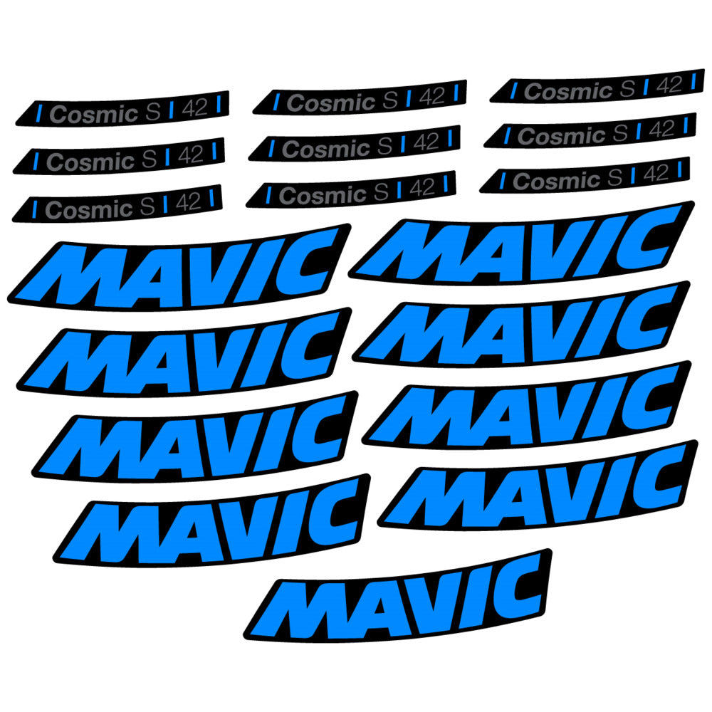 Stickers Compatible Decal Mavic Cosmic S 42 DISC 2025 compatibles - Autocollants roue vélo route
