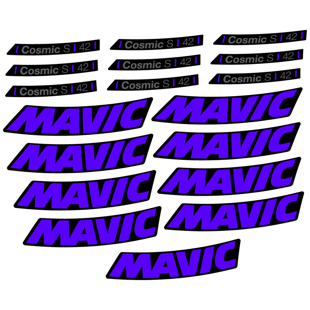 Stickers Compatible Decal Mavic Cosmic S 42 DISC 2025 compatibles - Autocollants roue vélo route