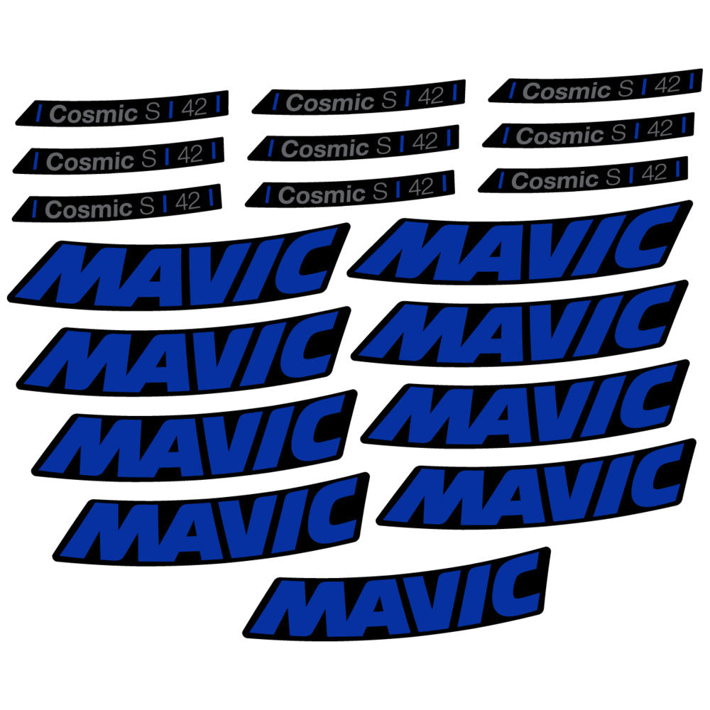 Stickers Compatible Decal Mavic Cosmic S 42 DISC 2025 compatibles - Autocollants roue vélo route