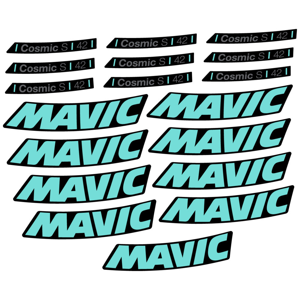 Stickers Compatible Decal Mavic Cosmic S 42 DISC 2025 compatibles - Autocollants roue vélo route