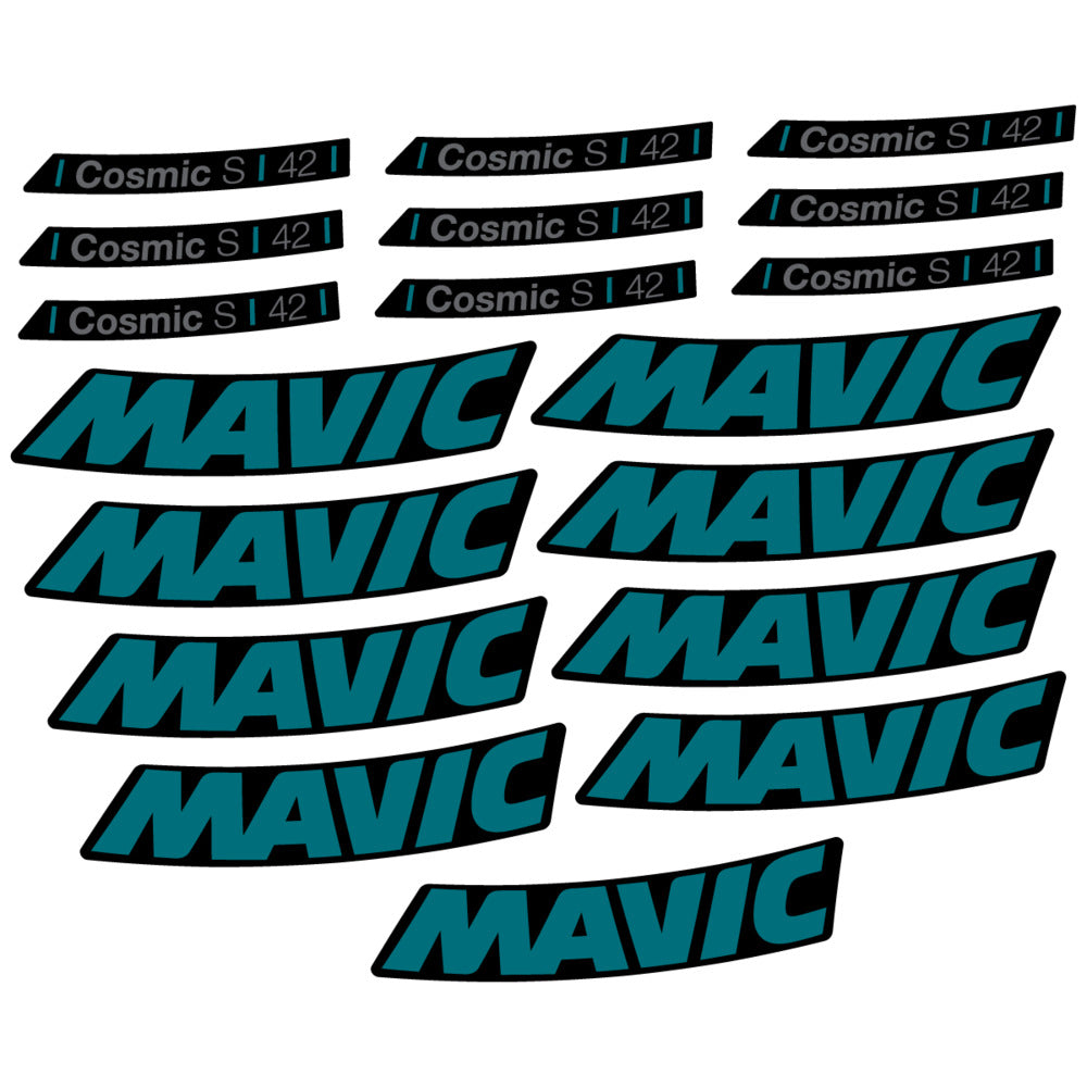 Stickers Compatible Decal Mavic Cosmic S 42 DISC 2025 compatibles - Autocollants roue vélo route
