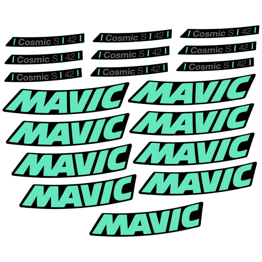 Stickers Compatible Decal Mavic Cosmic S 42 DISC 2025 compatibles - Autocollants roue vélo route