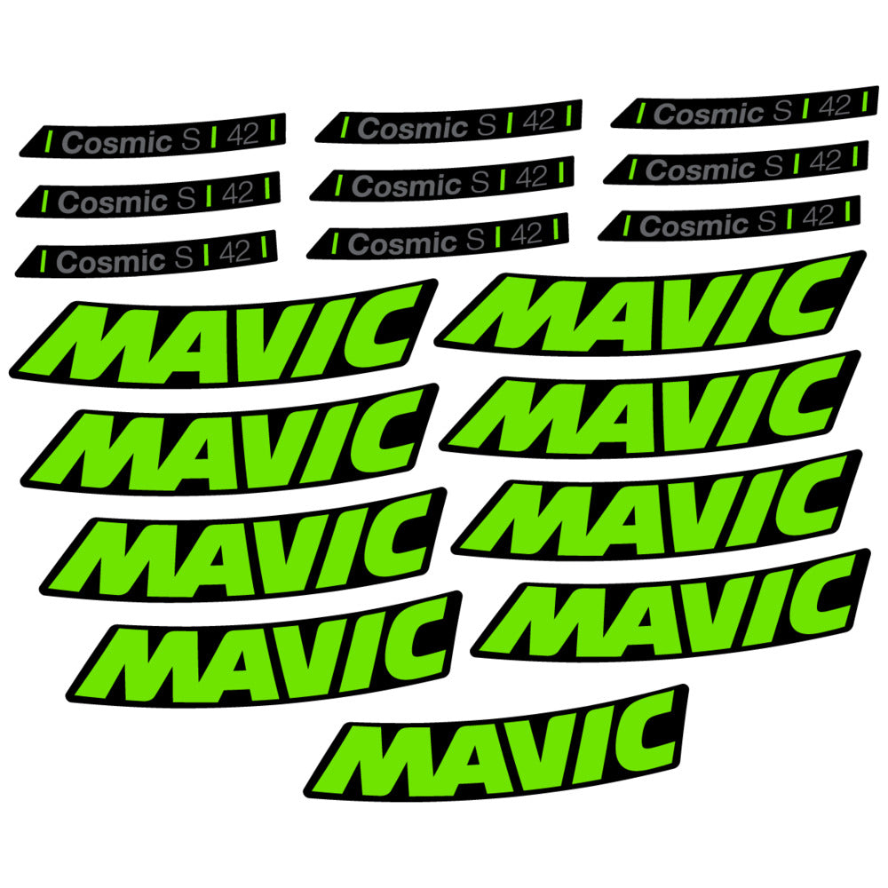 Stickers Compatible Decal Mavic Cosmic S 42 DISC 2025 compatibles - Autocollants roue vélo route