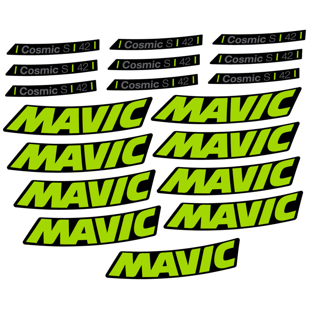 Stickers Compatible Decal Mavic Cosmic S 42 DISC 2025 compatibles - Autocollants roue vélo route
