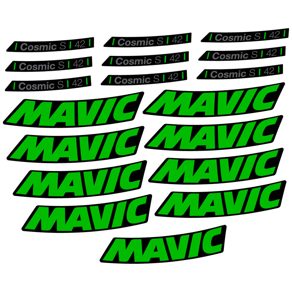 Stickers Compatible Decal Mavic Cosmic S 42 DISC 2025 compatibles - Autocollants roue vélo route