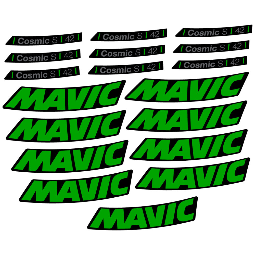 Stickers Compatible Decal Mavic Cosmic S 42 DISC 2025 compatibles - Autocollants roue vélo route