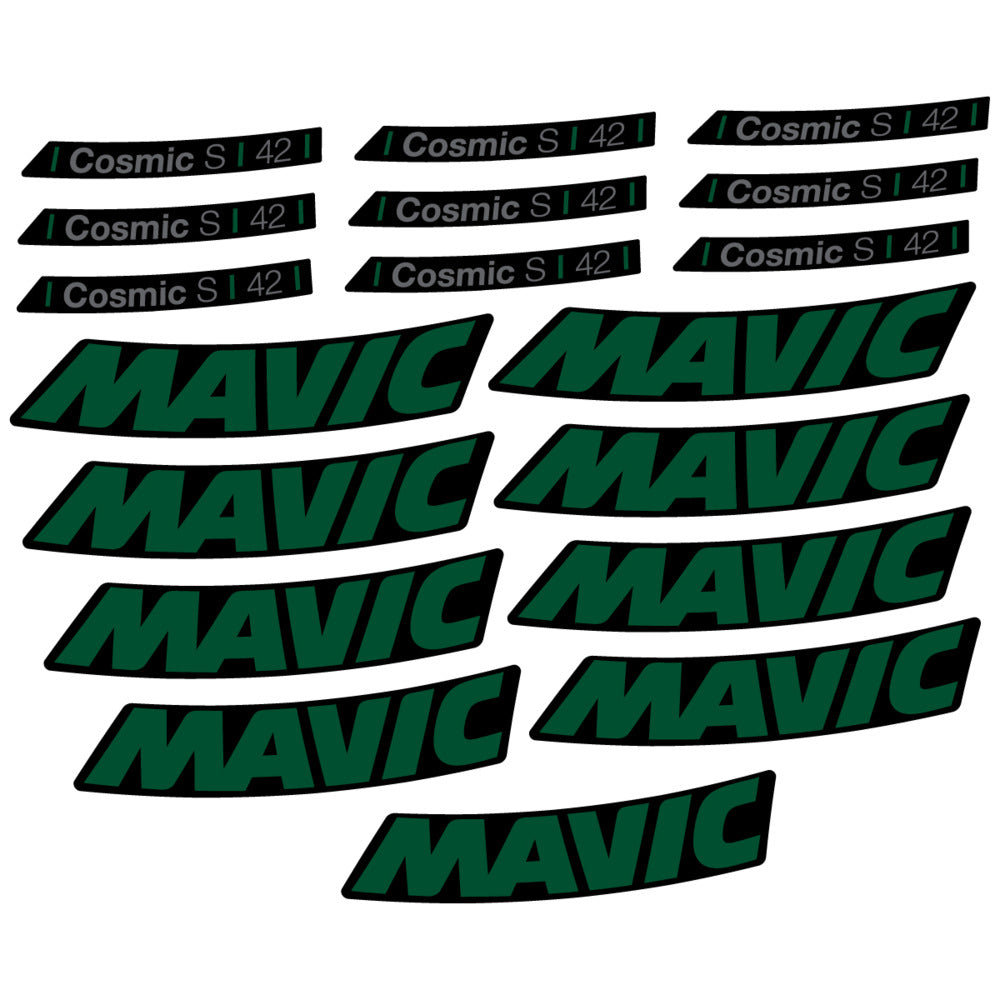 Stickers Compatible Decal Mavic Cosmic S 42 DISC 2025 compatibles - Autocollants roue vélo route
