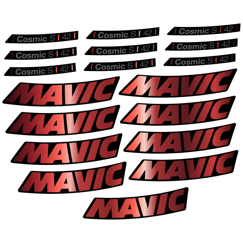 Stickers Compatible Decal Mavic Cosmic S 42 DISC 2025 compatibles - Autocollants roue vélo route