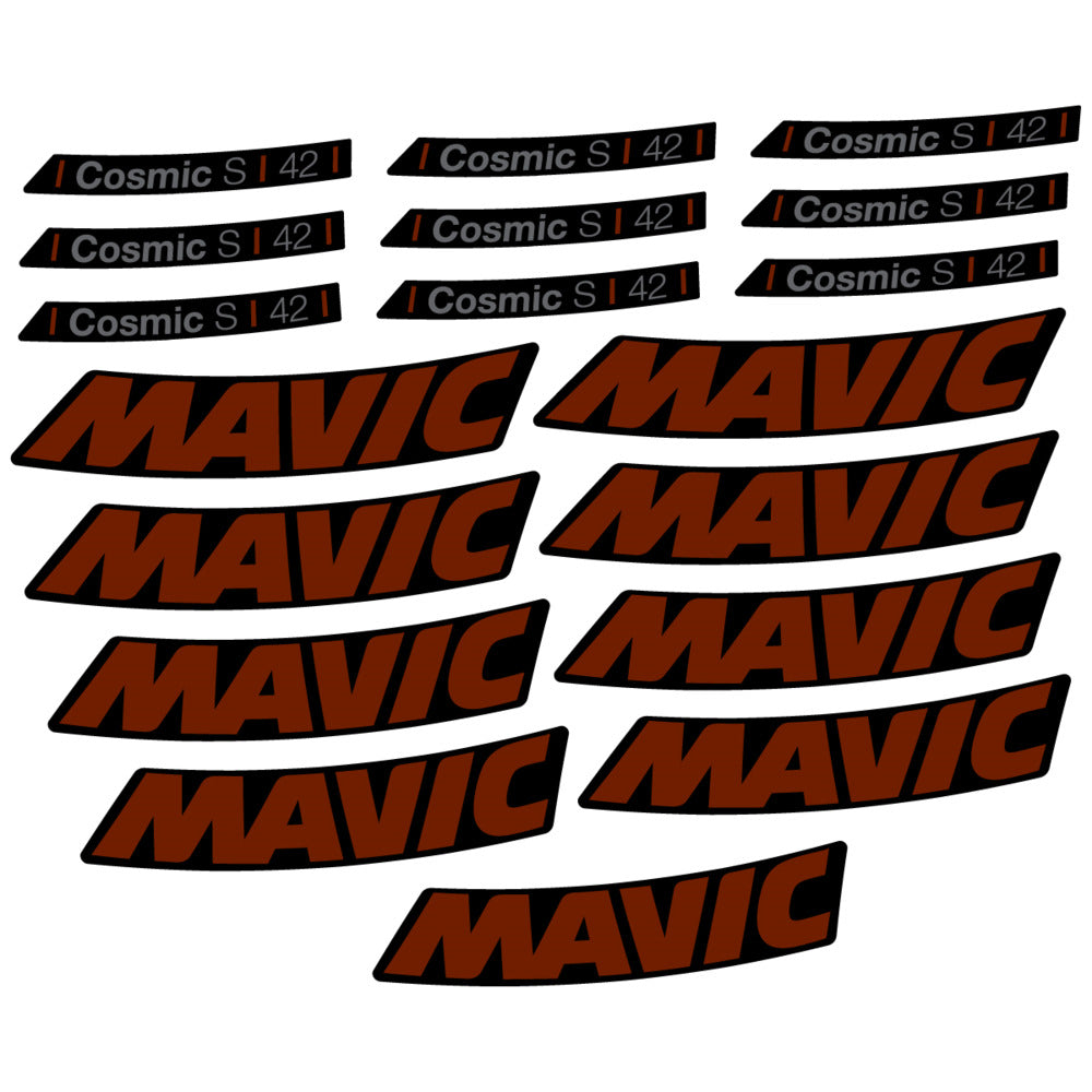 Stickers Compatible Decal Mavic Cosmic S 42 DISC 2025 compatibles - Autocollants roue vélo route