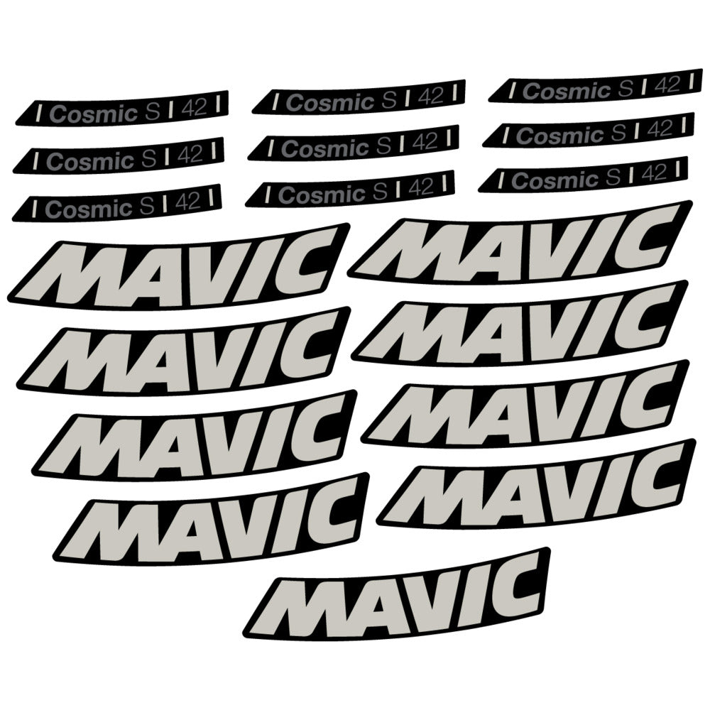 Stickers Compatible Decal Mavic Cosmic S 42 DISC 2025 compatibles - Autocollants roue vélo route