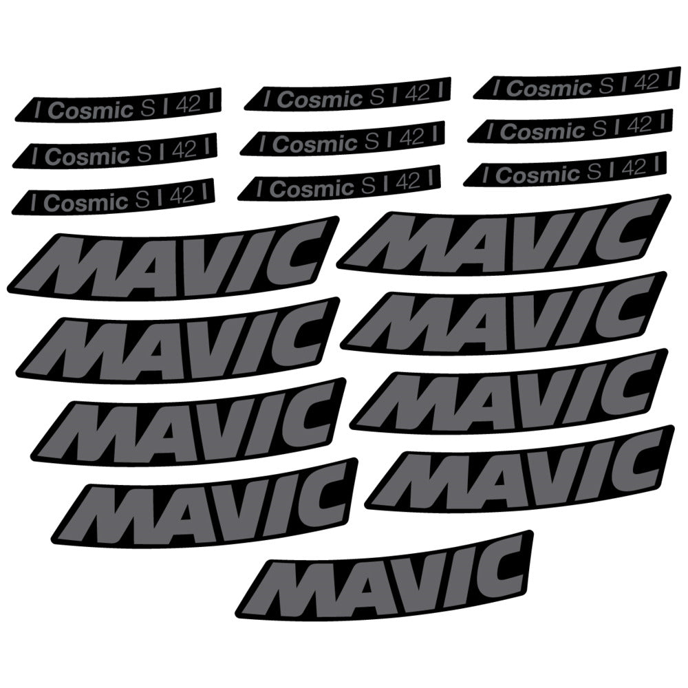 Stickers Compatible Decal Mavic Cosmic S 42 DISC 2025 compatibles - Autocollants roue vélo route