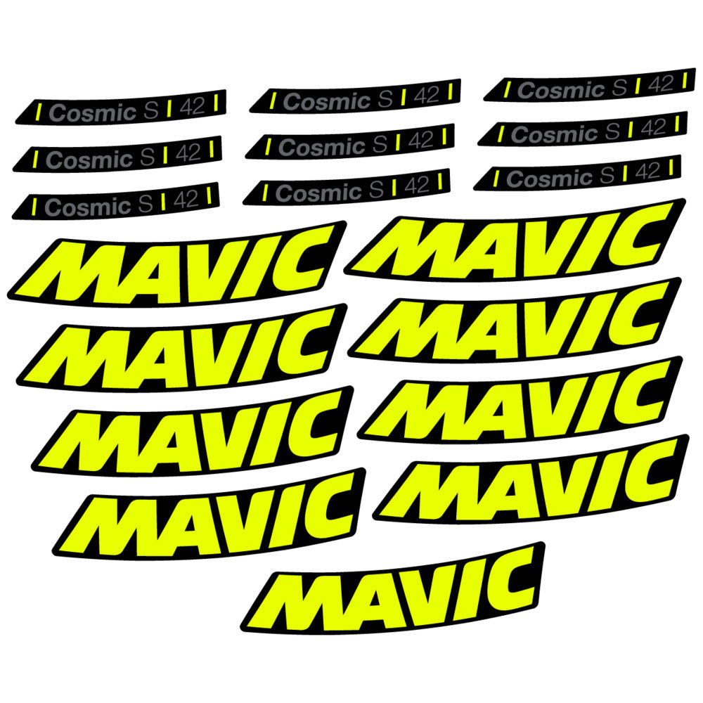 Stickers Compatible Decal Mavic Cosmic S 42 DISC 2025 compatibles - Autocollants roue vélo route