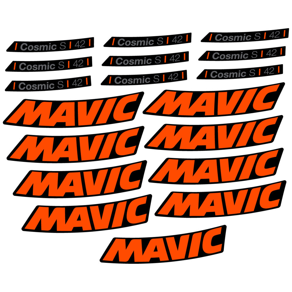 Stickers Compatible Decal Mavic Cosmic S 42 DISC 2025 compatibles - Autocollants roue vélo route