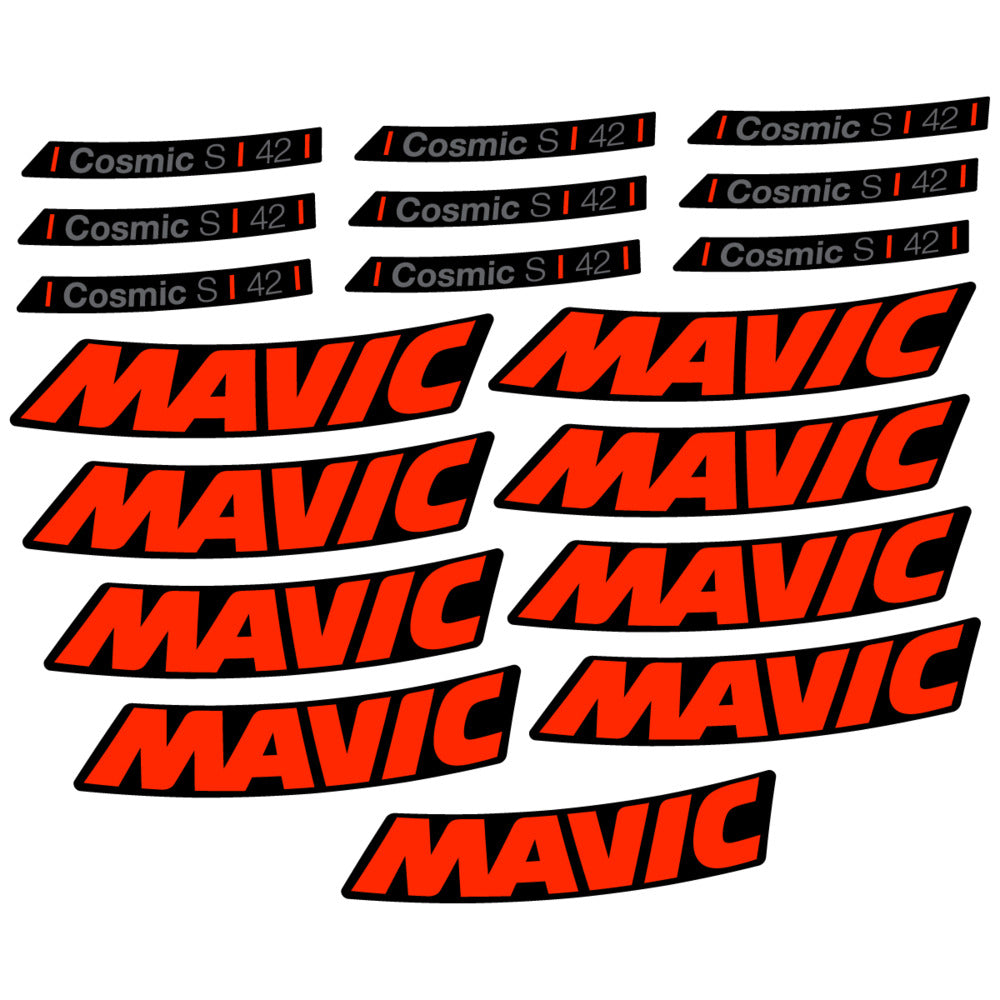 Stickers Compatible Decal Mavic Cosmic S 42 DISC 2025 compatibles - Autocollants roue vélo route