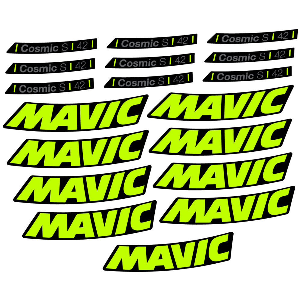 Stickers Compatible Decal Mavic Cosmic S 42 DISC 2025 compatibles - Autocollants roue vélo route