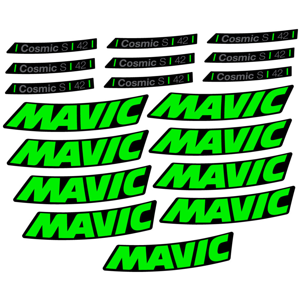 Stickers Compatible Decal Mavic Cosmic S 42 DISC 2025 compatibles - Autocollants roue vélo route