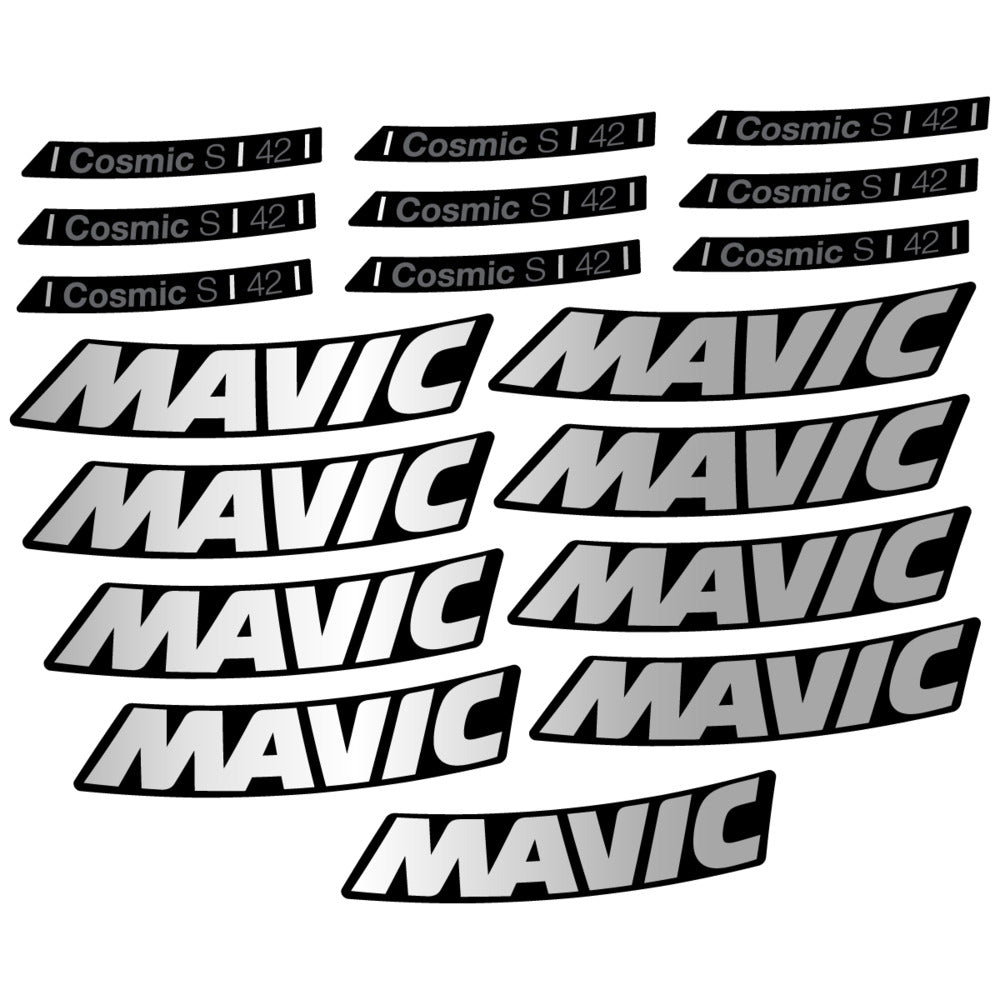 Stickers Compatible Decal Mavic Cosmic S 42 DISC 2025 compatibles - Autocollants roue vélo route