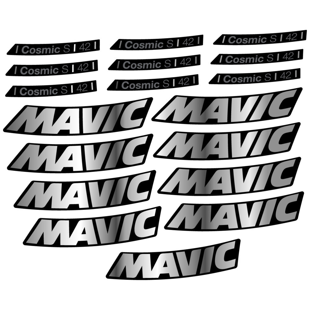 Stickers Compatible Decal Mavic Cosmic S 42 DISC 2025 compatibles - Autocollants roue vélo route