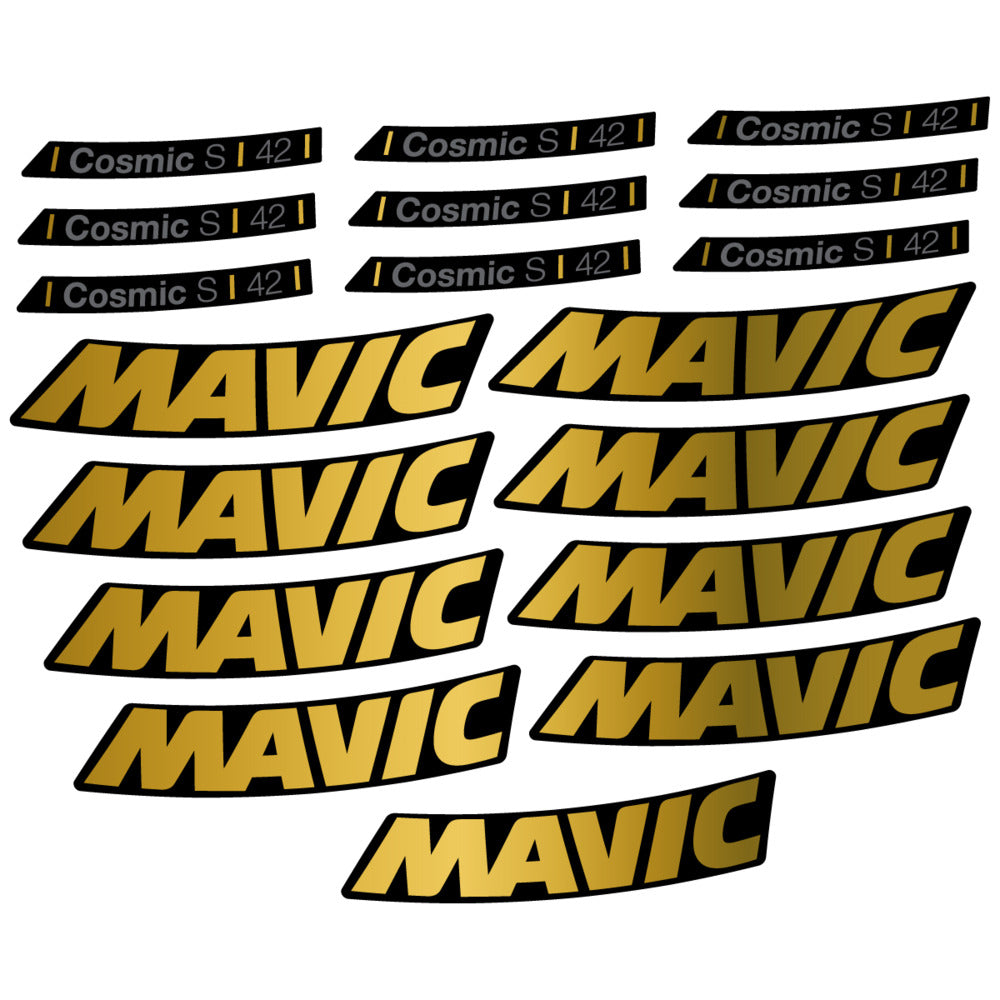 Stickers Compatible Decal Mavic Cosmic S 42 DISC 2025 compatibles - Autocollants roue vélo route