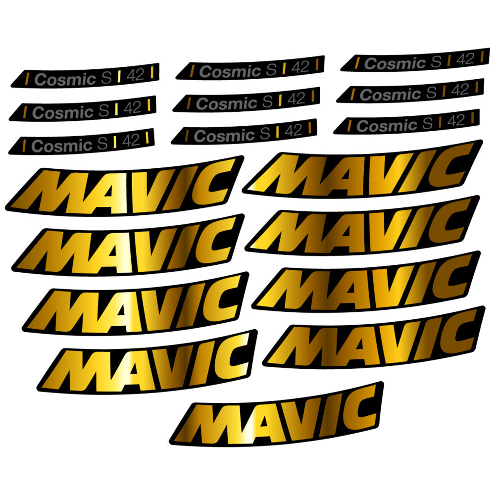 Stickers Compatible Decal Mavic Cosmic S 42 DISC 2025 compatibles - Autocollants roue vélo route