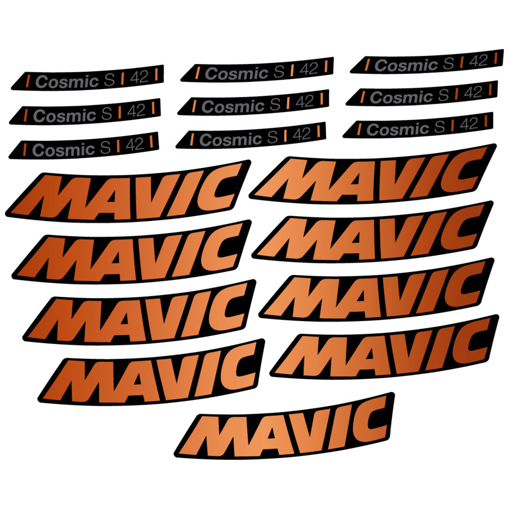 Stickers Compatible Decal Mavic Cosmic S 42 DISC 2025 compatibles - Autocollants roue vélo route