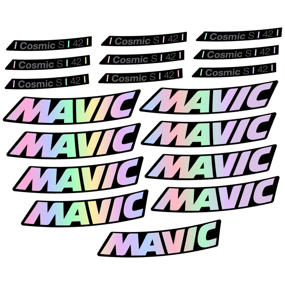 Stickers Compatible Decal Mavic Cosmic S 42 DISC 2025 compatibles - Autocollants roue vélo route