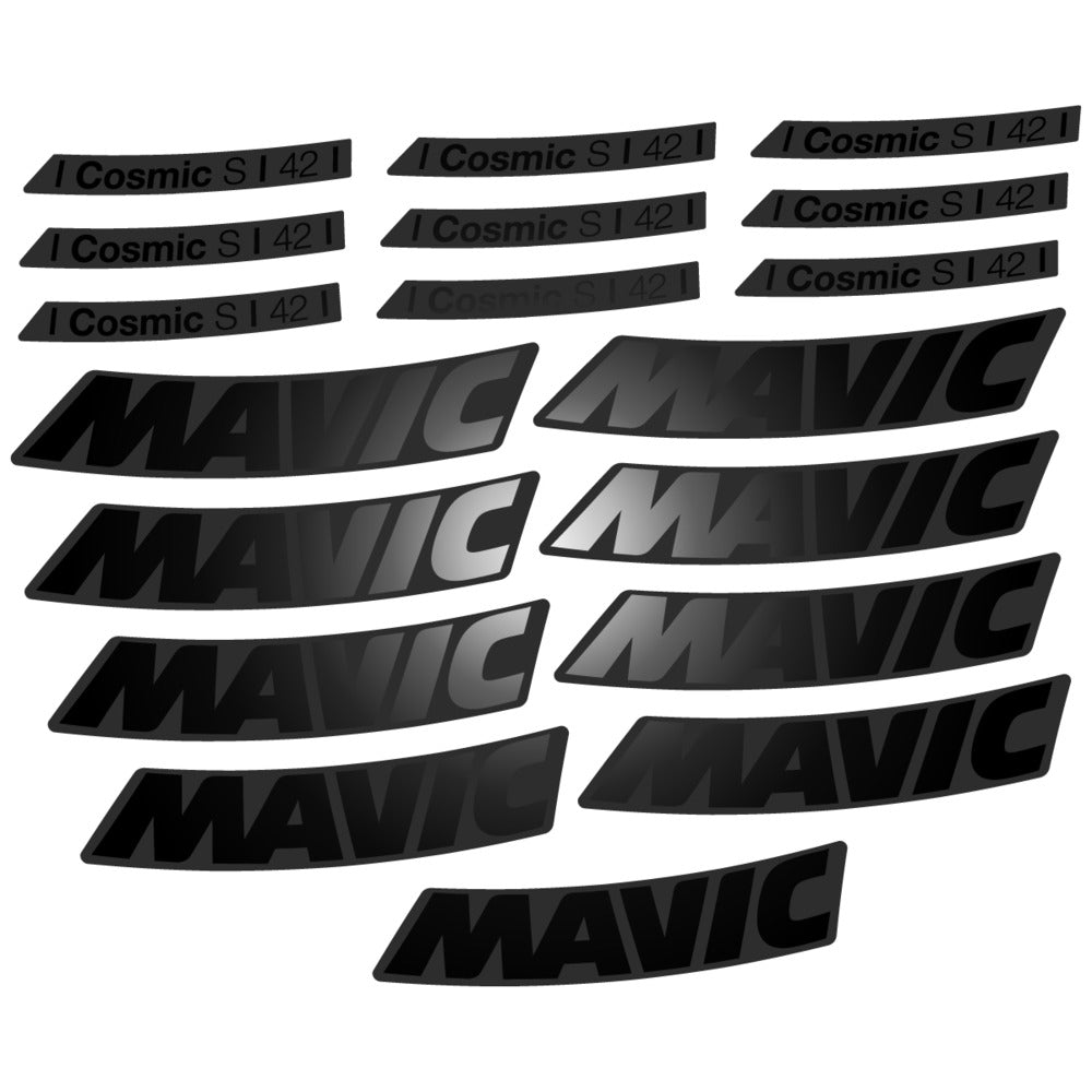Stickers Compatible Decal Mavic Cosmic S 42 DISC 2025 compatibles - Autocollants roue vélo route