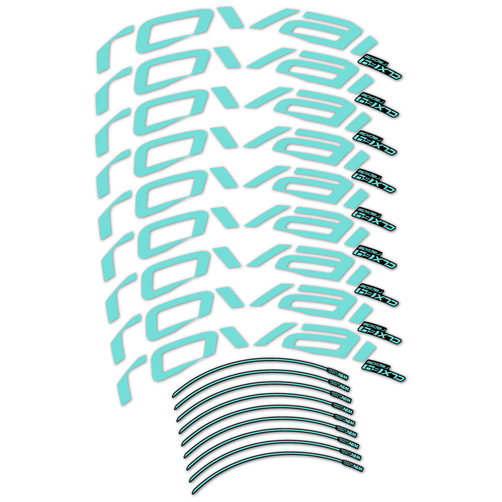 Stickers roue vélo Roval CLX 64 Disc autocollant vinyle