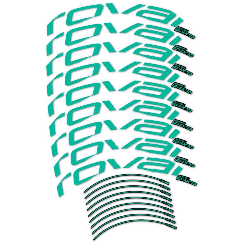 Stickers roue vélo Roval CLX 64 Disc autocollant vinyle