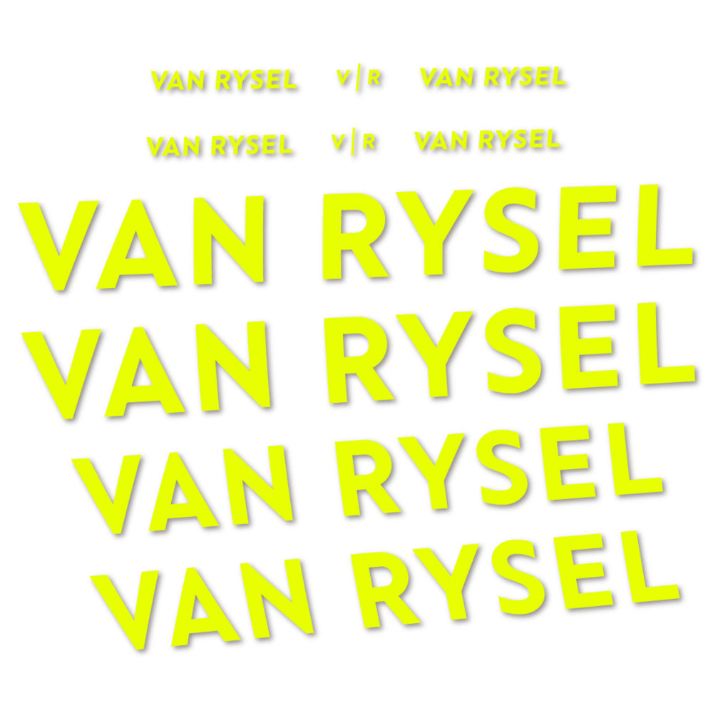 Stickers cadre Van Rysel couleur Neon Yellow